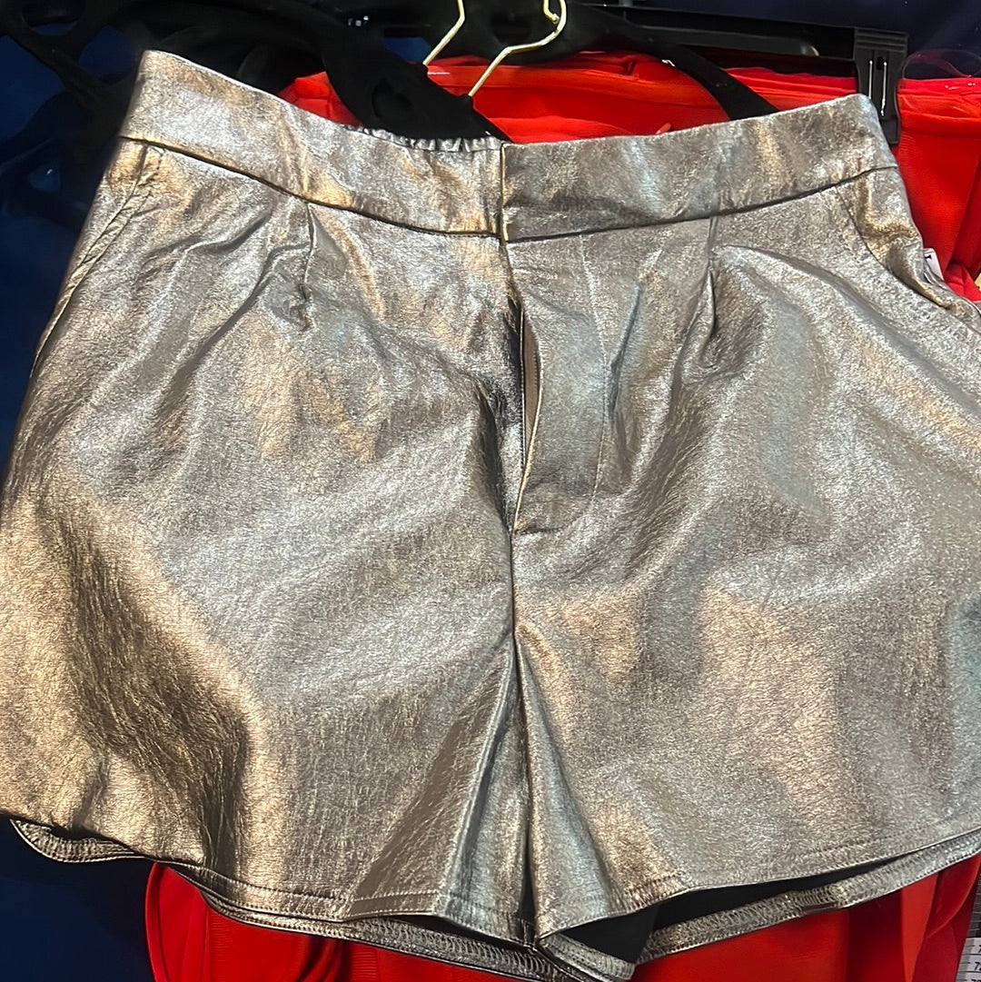 Gold Faux Leather shorts