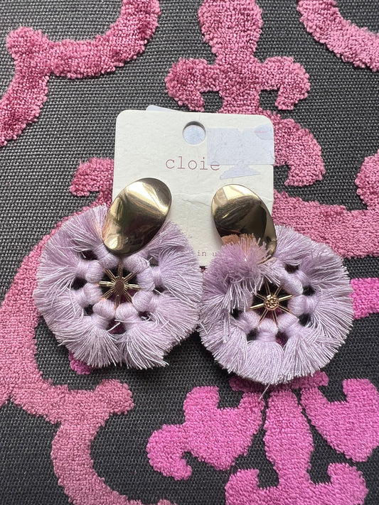 Lilac & Gold Earry