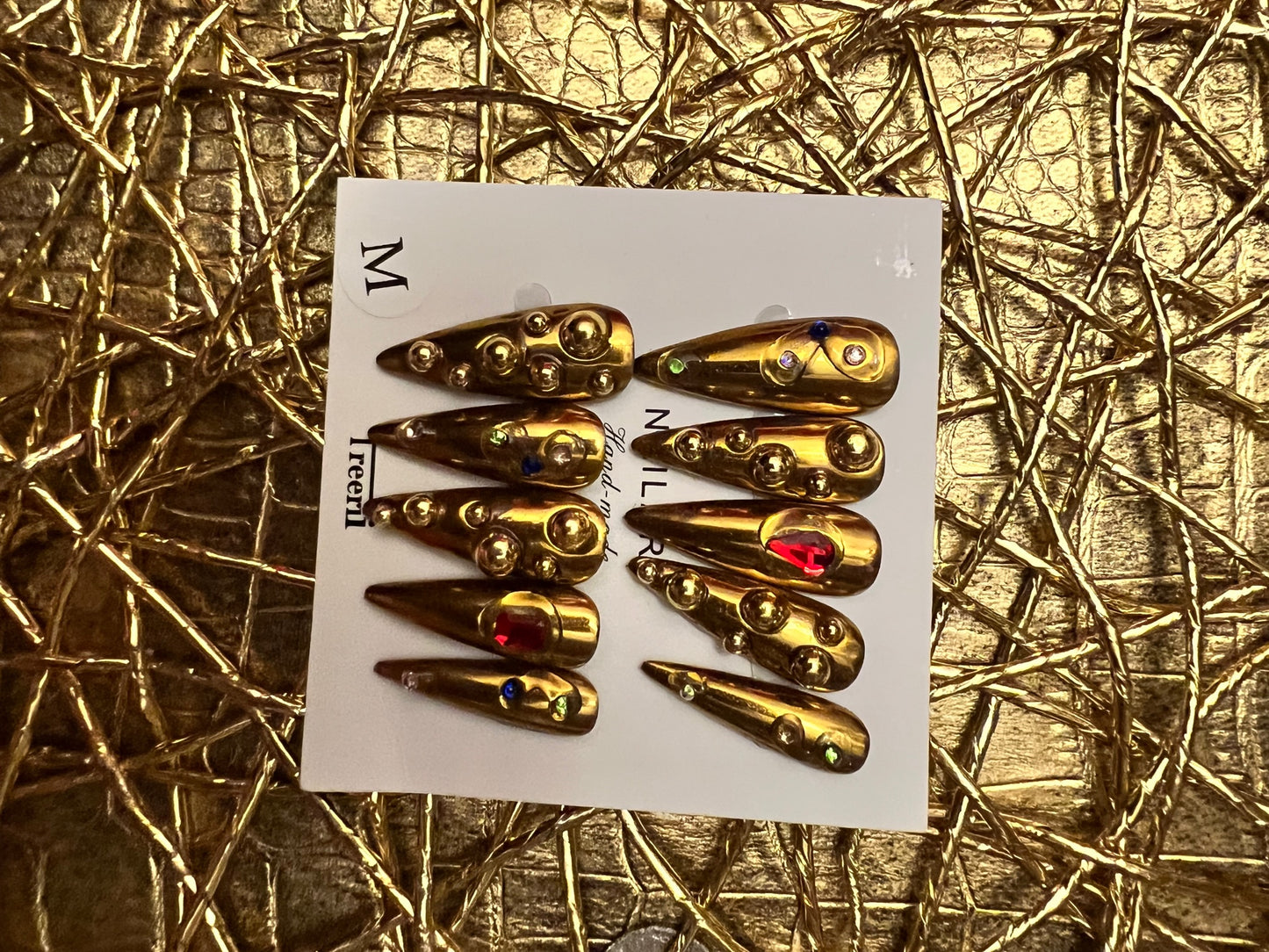 Gold Metallic Press On Nails