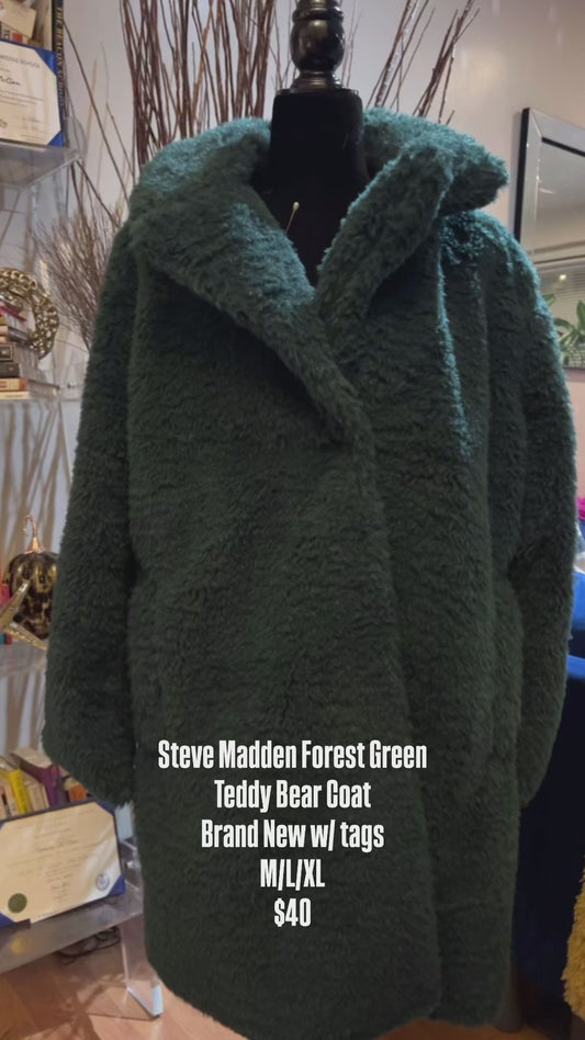 Forest Green Teddy Bear Coat